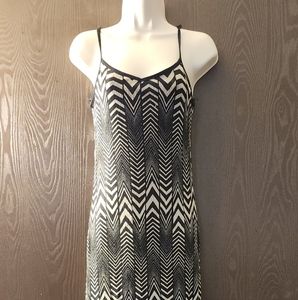 Fire Los Angeles Floor length dress sheer psychedelic print small